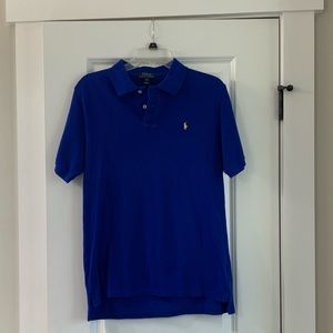 Royal blue with yellow Polo